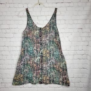 Insight Paisley Sleeveless Top Women's Size 4, Multicolor